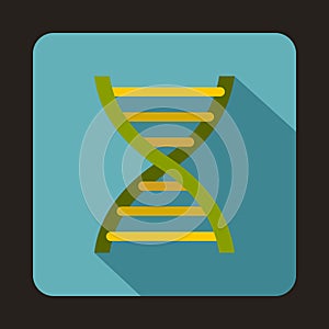 DNA icon in flat style