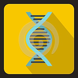 DNA icon, flat style