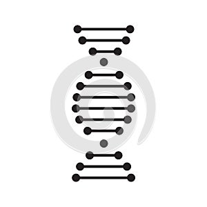 DNA icon in trendy flat design isolated vector illustration