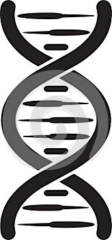 DNA Icon Vector Illustration Representing Genetic Code and Biological Structure of Life