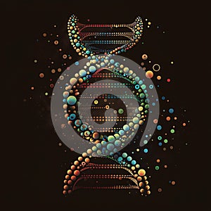 DNA illustration in dark background