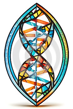 DNA illustration in white background