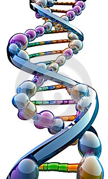 DNA illustration in white background