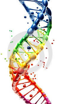 DNA illustration in white background