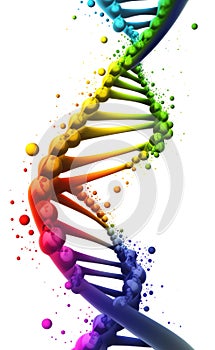 DNA illustration in white background