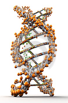 DNA illustration in white background