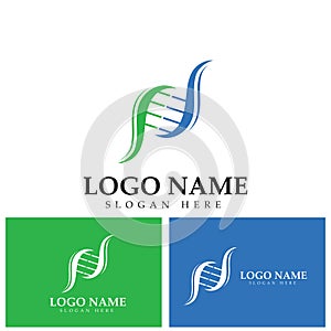 DNA Letter S Logo Design Template  Genetics Vector Design  Biological Vector Illustration.