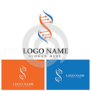 DNA Letter S Logo Design Template  Genetics Vector Design  Biological Vector Illustration.