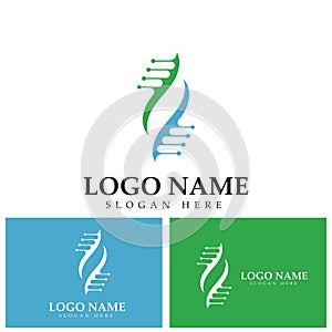 DNA Letter S Logo Design Template  Genetics Vector Design  Biological Vector Illustration.