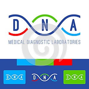 DNA logo white