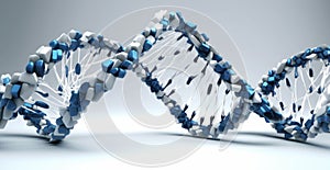 DNA. Medical science, genetic biotechnology, chemistry biology. Innovation technology concept and nanotechnology background.