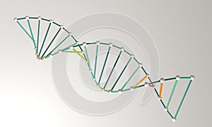 DNA model background 3d render