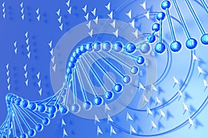 DNA molecule on a blue background