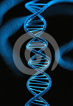 DNA molecule close up. Selective focus.