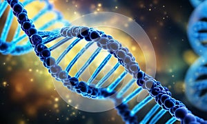 DNA molecule close up. Selective focus.