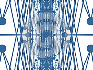 DNA Molecule Fractal Network Structure Vector. Abstract DNA string network connection, from the simple to the complicated shape