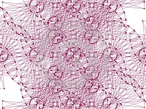 DNA Molecule Fractal Network Structure Vector. Abstract DNA string network connection, from the simple to the complicated shape