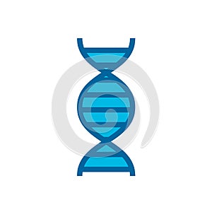 Dna molecule helic icon vector illustration isolated on white background