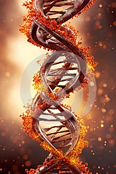 DNA molecule helix spiral. Genetics biotechnology and science. Eco concept for medical, research and lab