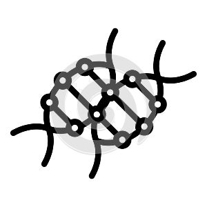 Dna molecule icon, outline style