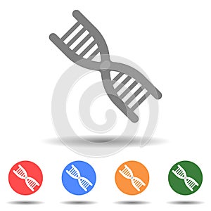 DNA molecule icon vector logo