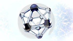 DNA molecule made of water 3d illustration