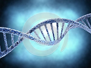 DNA molecule over abstract background