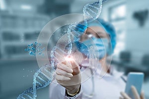 DNA molecule research testing concept