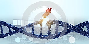 DNA molecule science 3D rendering