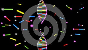 DNA molecule structure repair, editing and manipulation. CRISPR . 3d rendering illustration view 2