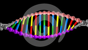 DNA molecule structure repair, editing and manipulation. CRISPR . 3d rendering illustration view 5