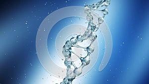 DNA molecule in water 3d illustration. HD