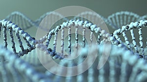 DNA molecules. Gene, genetic research or modern medicine concepts. 3D rendering