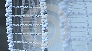 DNA molecules. Genetic research, modern science or molecular diagnostics concepts. 3d rendering