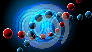 DNA molecules structure on blue background