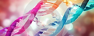 DNA. Mutations under microscope. Decoding genome. Hi-tech in medicine