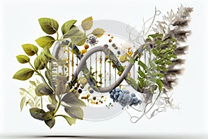 DNA plant concept created with Generative Ai