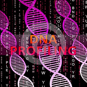 Dna Profiling Means Genetic Fingerprinting 3d Illustration photo