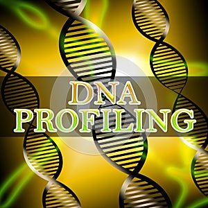 Dna Profiling Shows Genetic Fingerprinting 3d Illustration