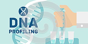 DNA profiling vector banner illustration