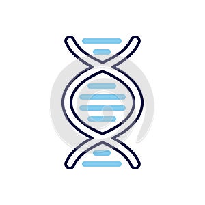 DNA related vector icon.