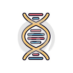 DNA related vector icon.