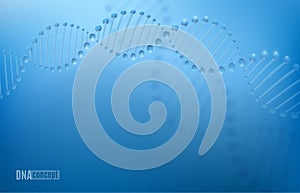 DNA science technology vector background for biomedical, health, chemistry design. Chromosome concept. 3D style pattern