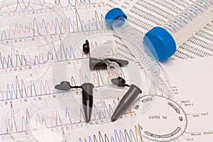 DNA sequence, Petri dishes and tubes