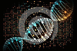 DNA sequencing background. Generative AI