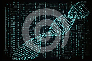 DNA sequencing background. Generative AI