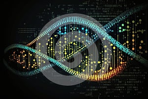 DNA sequencing background. Generative AI