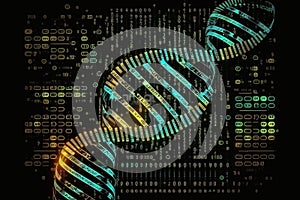 DNA sequencing background. Generative AI