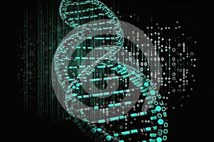 DNA sequencing background. Generative AI