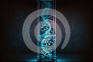 DNA sequencing background. Generative AI